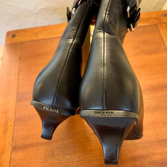 Prada calzature Donna calf leather booties woman’s 38.5 - Picture 10 of 15